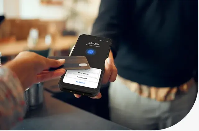 Contactless card payment on a mobile terminal